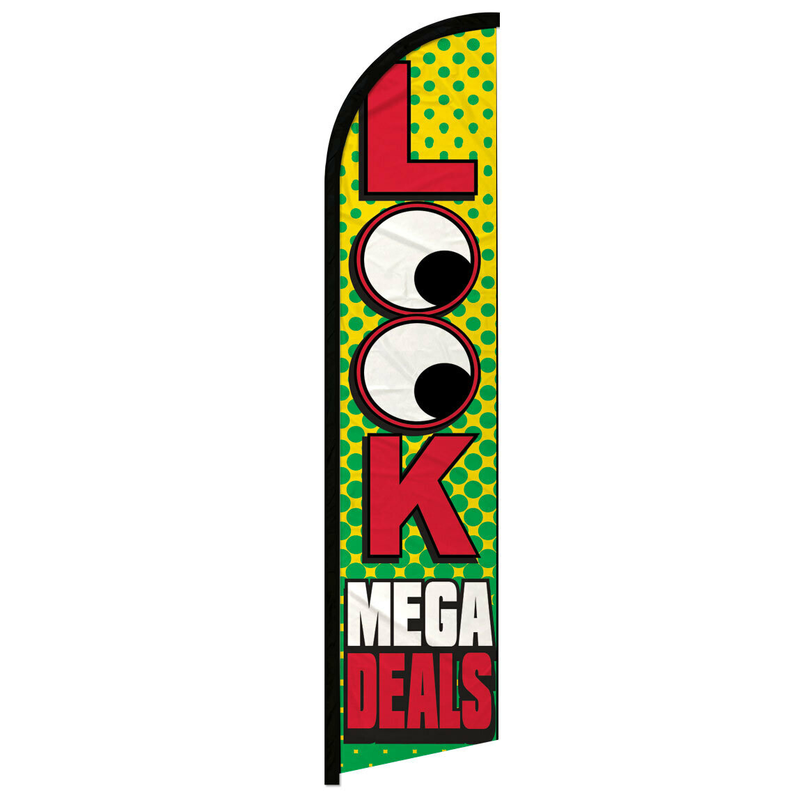 Look Mega Deals Windless Swooper Flag Promotional Dealership Flag