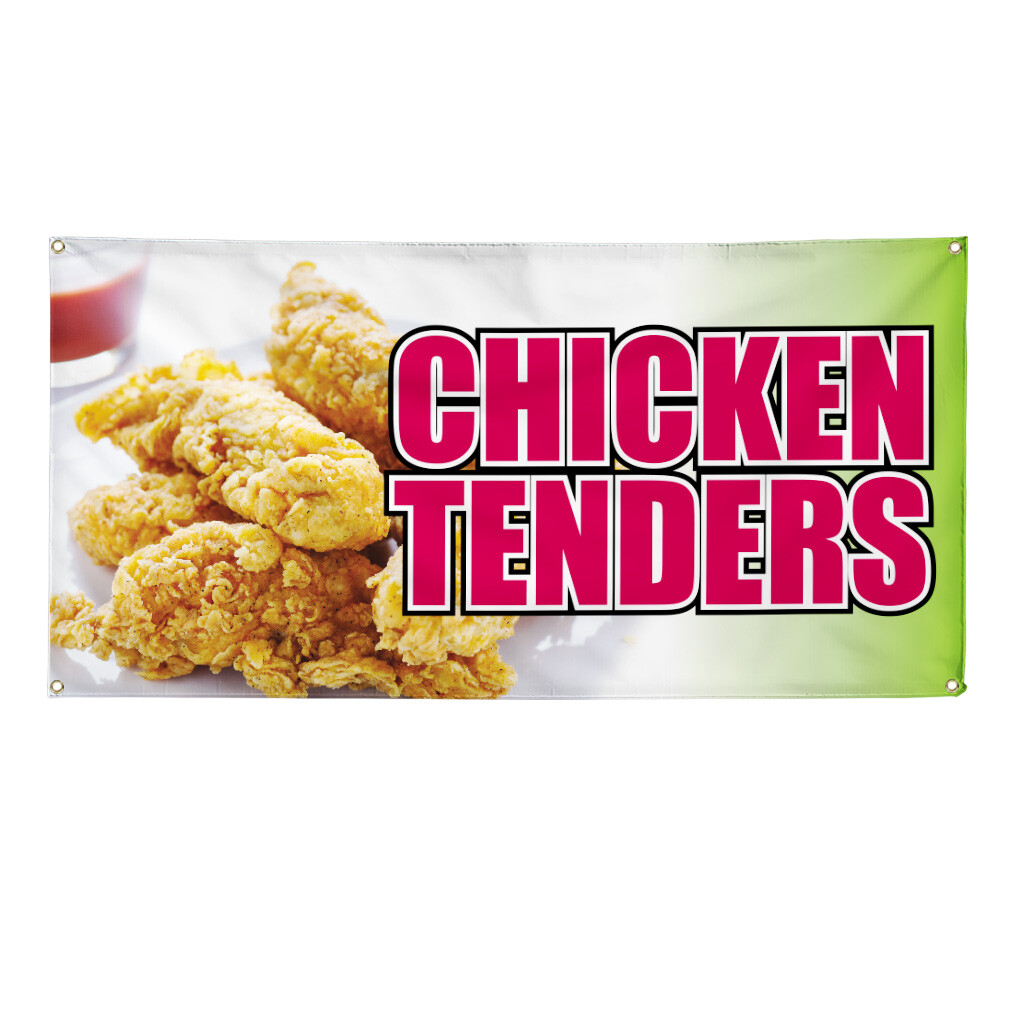 Vinyl Banner Multiple Sizes Chicken Tenders Restaurant Cafe Bar A Outdoor