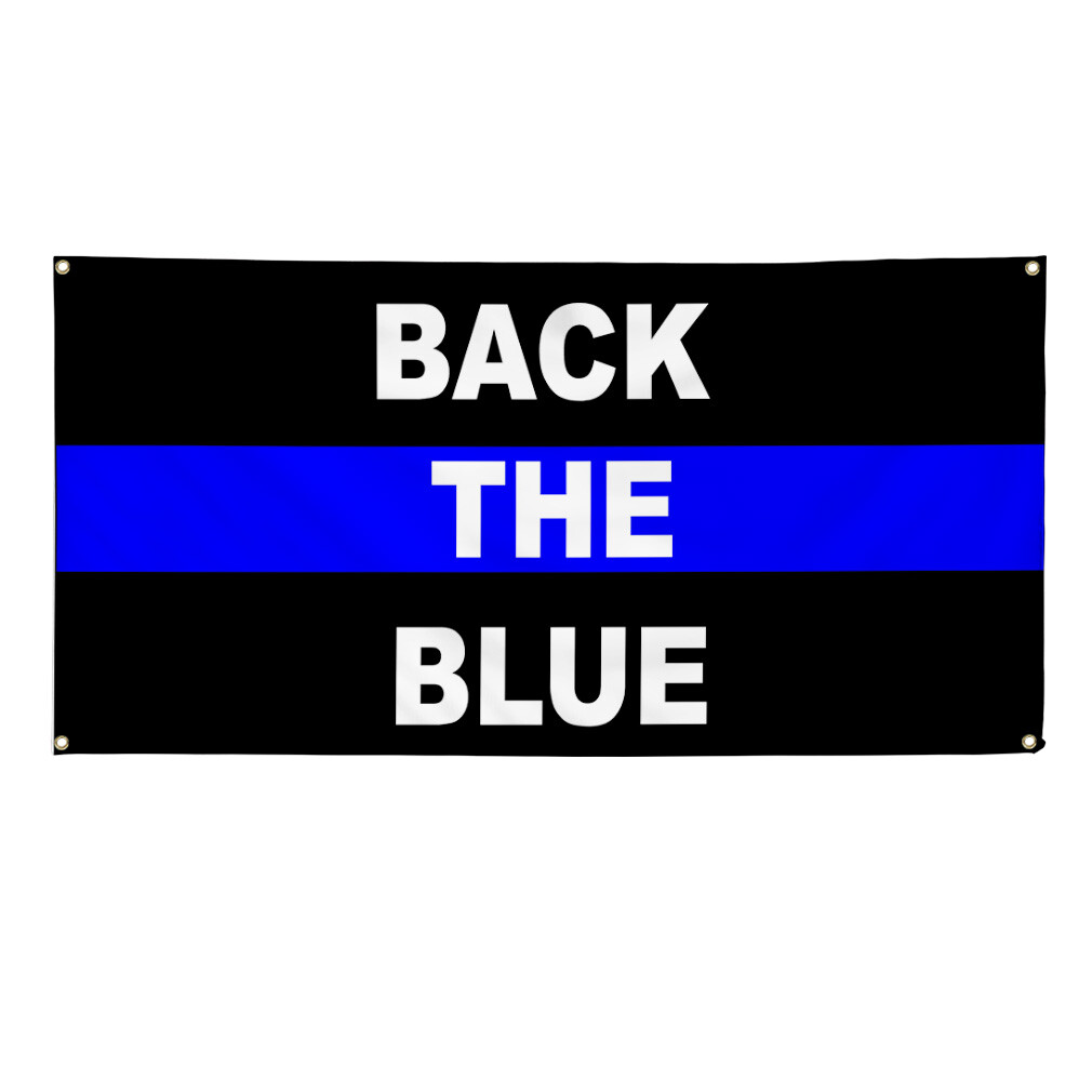Vinyl Banner Multiple Sizes Back The Blue Police Cop Lifestyle Awareness Outdoor