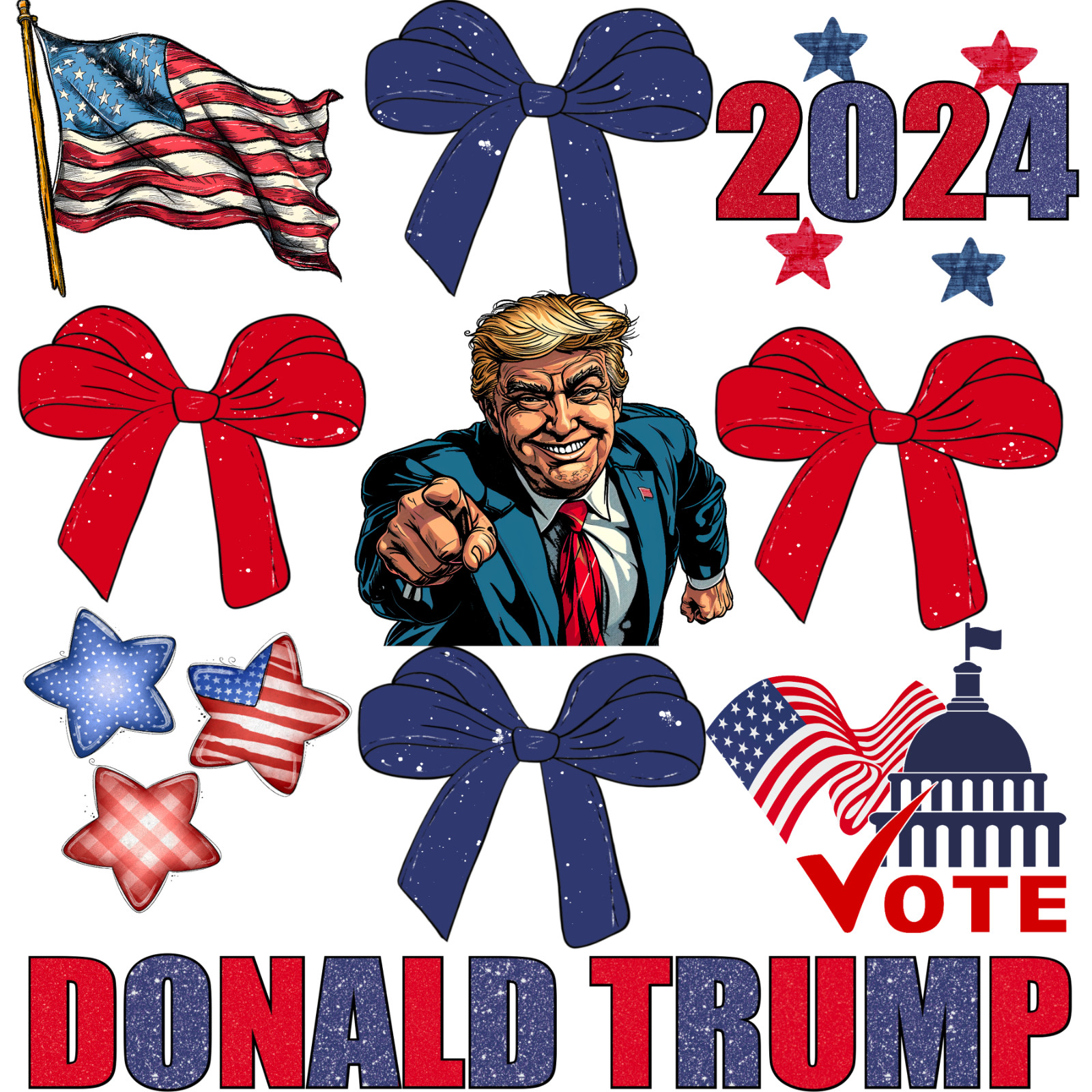 2×3 Feet Trump 2024 President Vinyl Banner Take America Back MAGA Republican