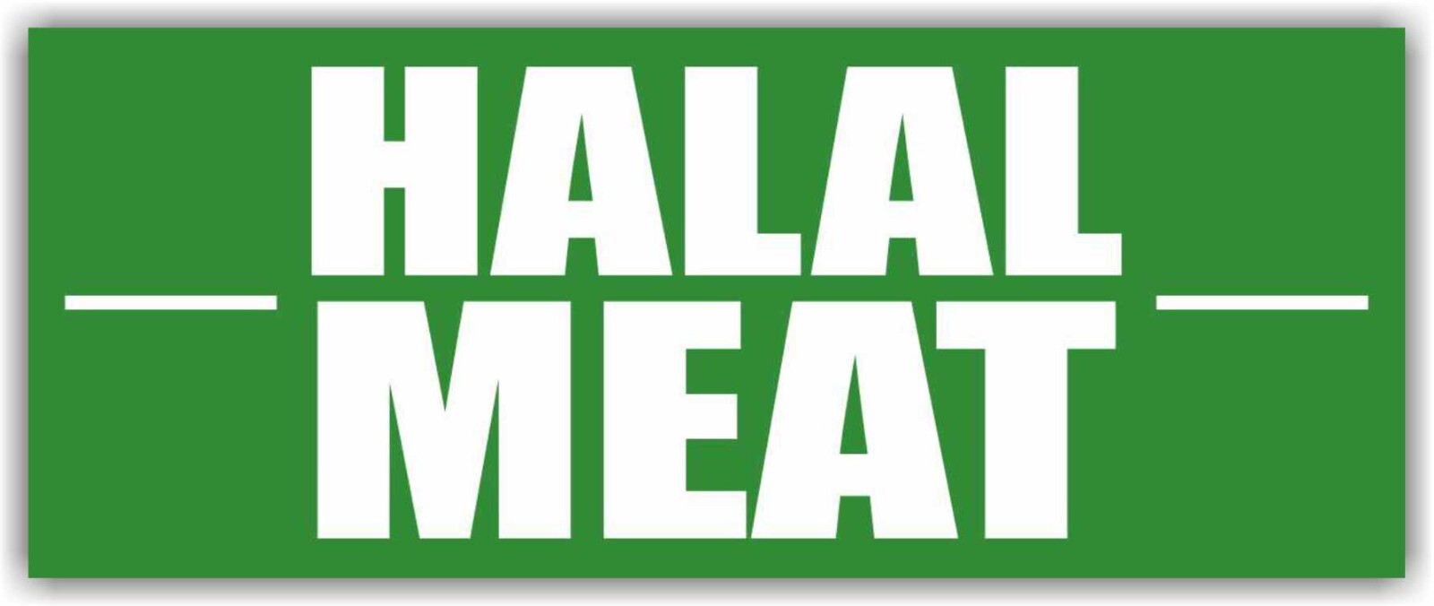 HALAL MEAT Advertising Banner Vinyl Mesh Sign Sausage Butcher Shop BEEF Food