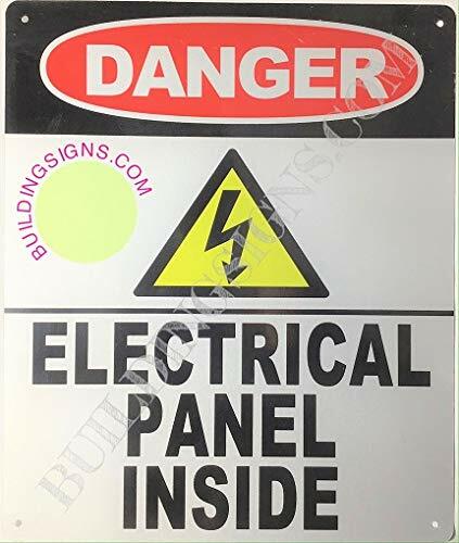 Danger- Electric Panel Inside Sign (Reflective,White,10X12)-REF24-1027
