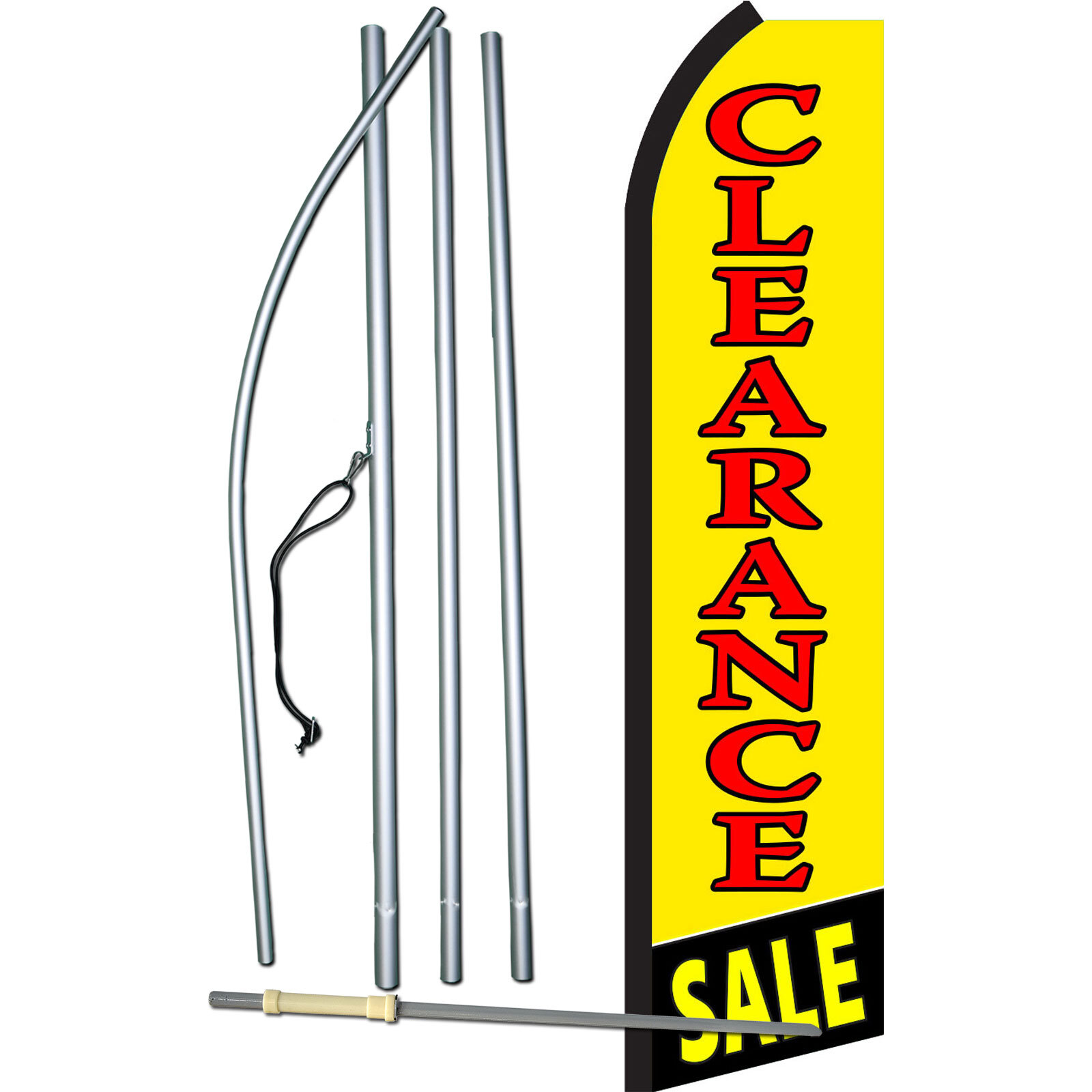 Clearance Sale Flag with Flag Pole and Spike