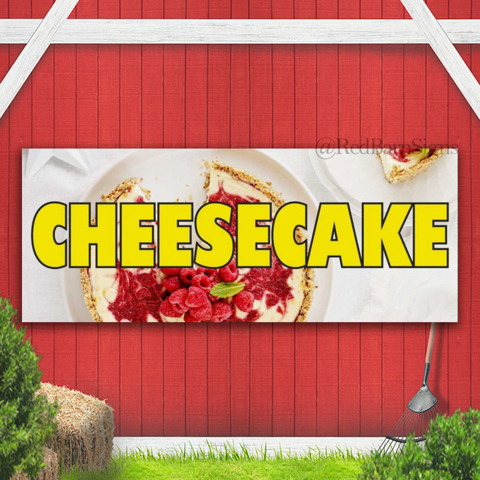 CHEESECAKE deep fry fast food bar sub cheese Indoor Outdoor Banner Sign