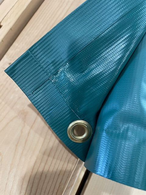 EnduraMax Blank (Green or Blue) Banner with Grommets, Heat fused seams 10-13 oz