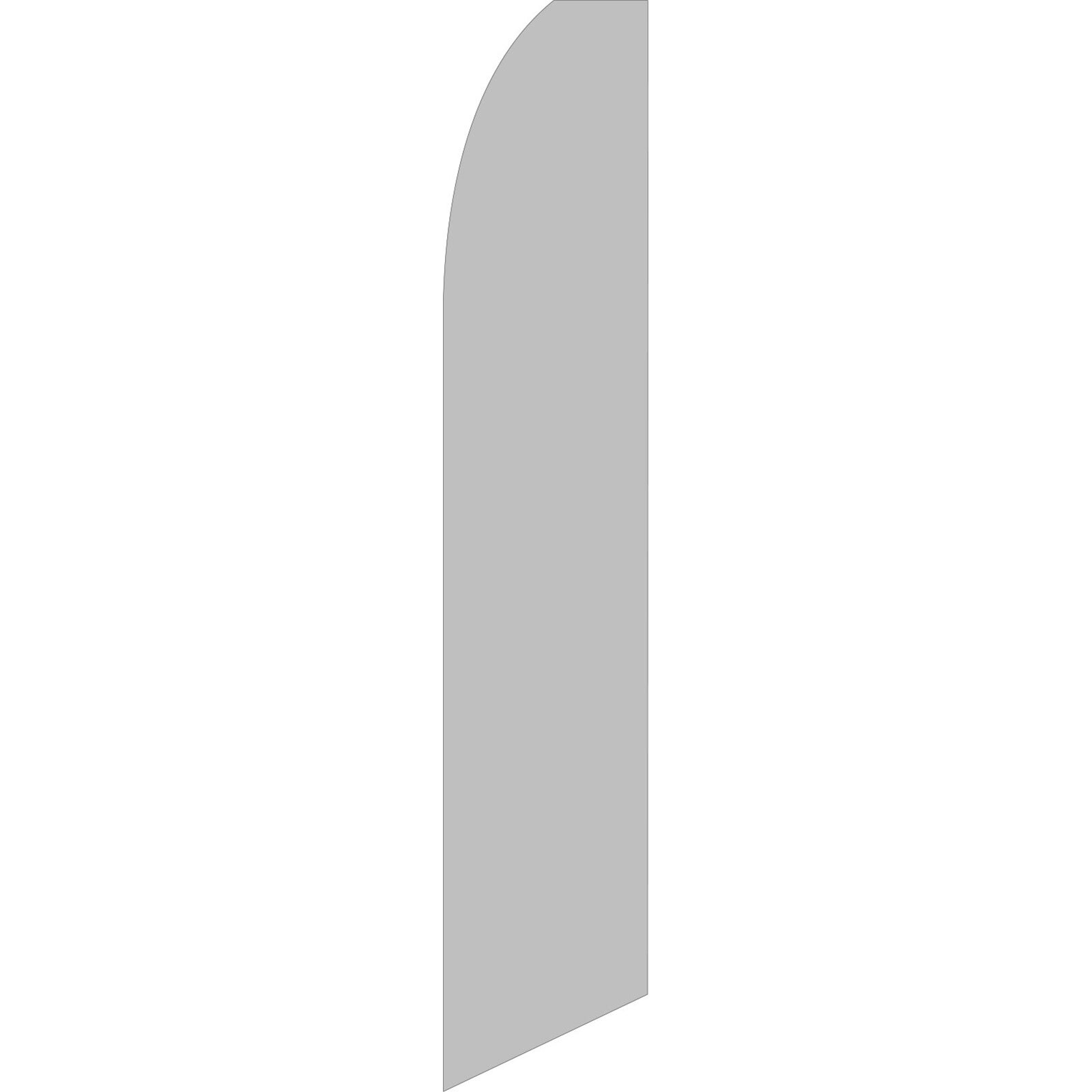 Solid Gray 3 ft X 11 1/2 ft Swooper Flag