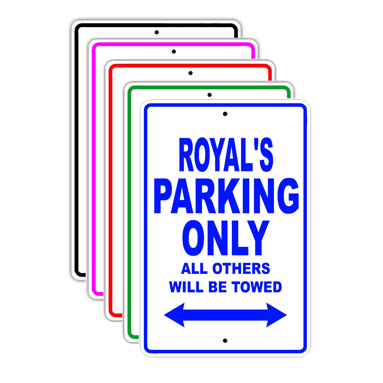 Royal’s Parking Only All Others Will Be Towed Name Novelty Metal Aluminum Sign