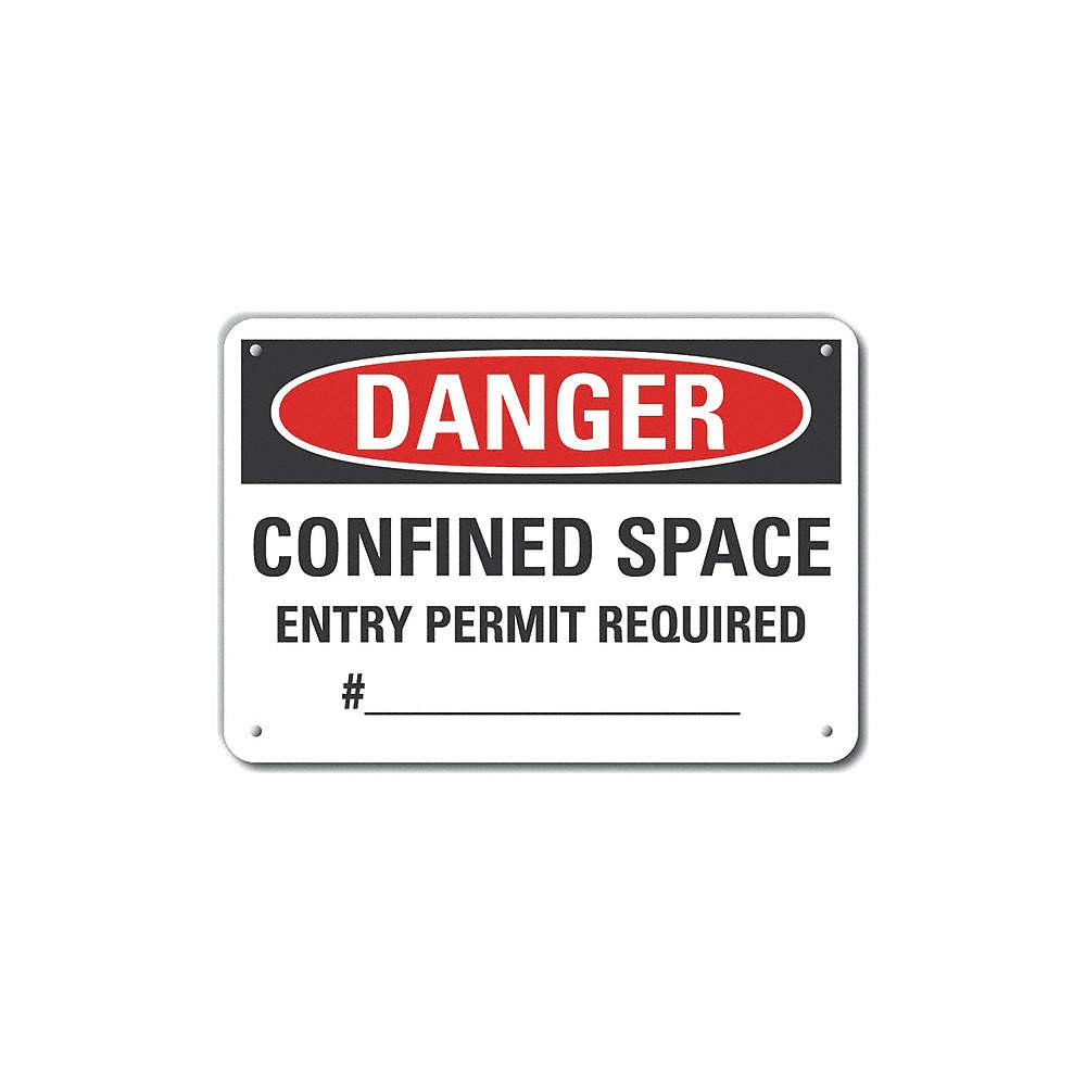 LYLE LCU4-0638-RA_10X7 Danger Sign,7 in x 10 in,Aluminum 64NX14