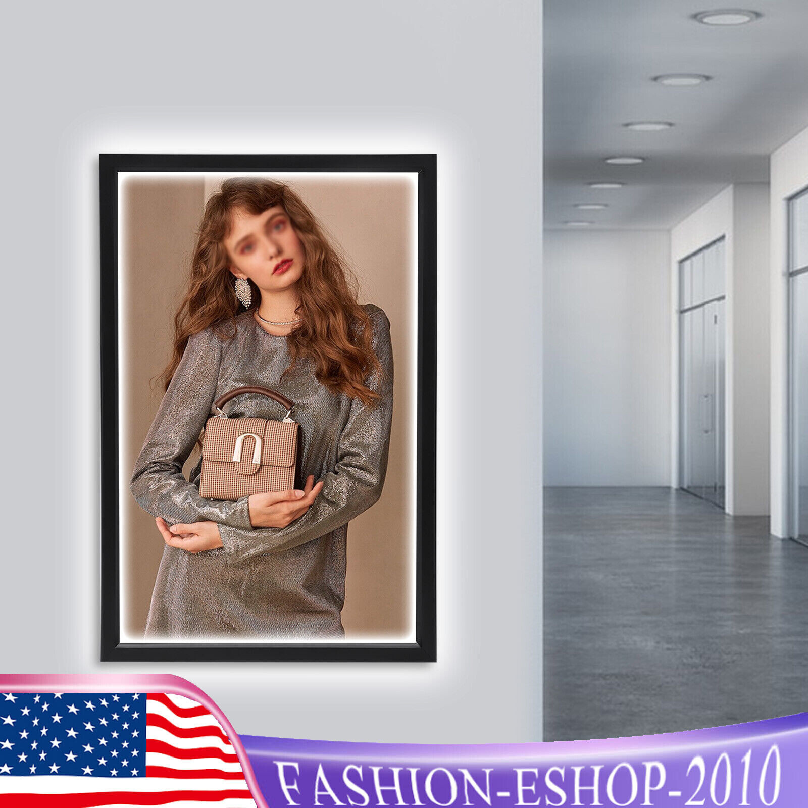 24×36″ / 18×24″ LED Backlit Movie Poster Art Picture Frame Light Box Wall Mount