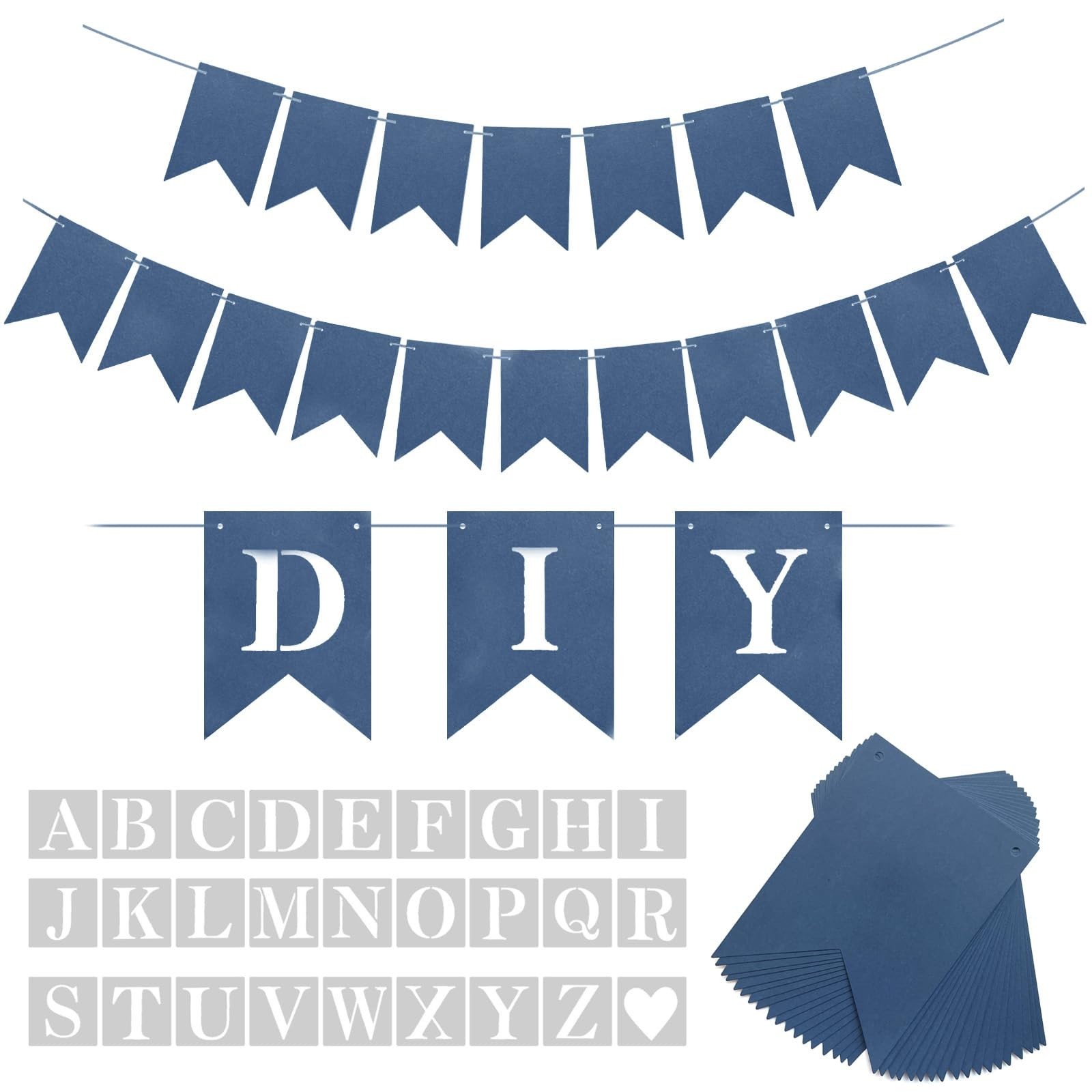 Blue Banner Kit, Custom Phrase Banner, Customize Your Party Banner Signs, Han…