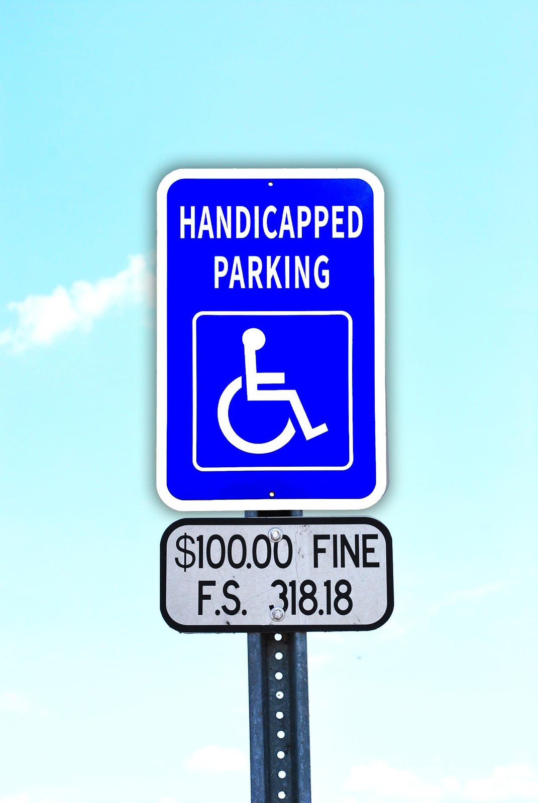 Large 12×18 Inch Handicap Parking Sign .040 Aluminum Ada UV Weatherproof
