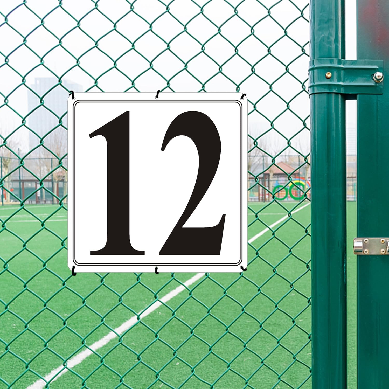 i-CowFun Premium Metal Number Signs 12 – Aluminum 12″ X 12″ Parking Spot Numb…