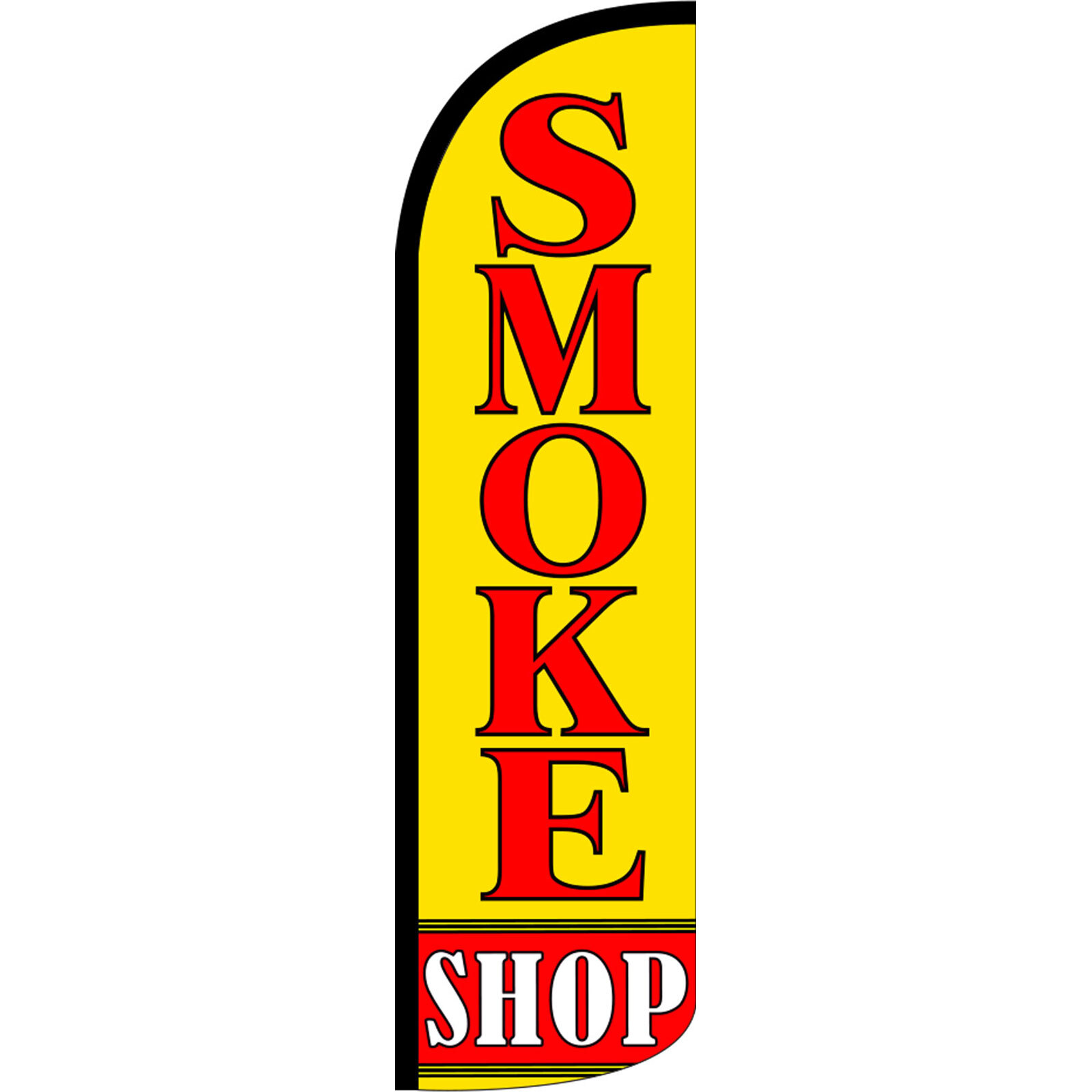 Smoke Shop 3 ft X 11 1/2 ft Windless Swooper Flag (Flag Only)
