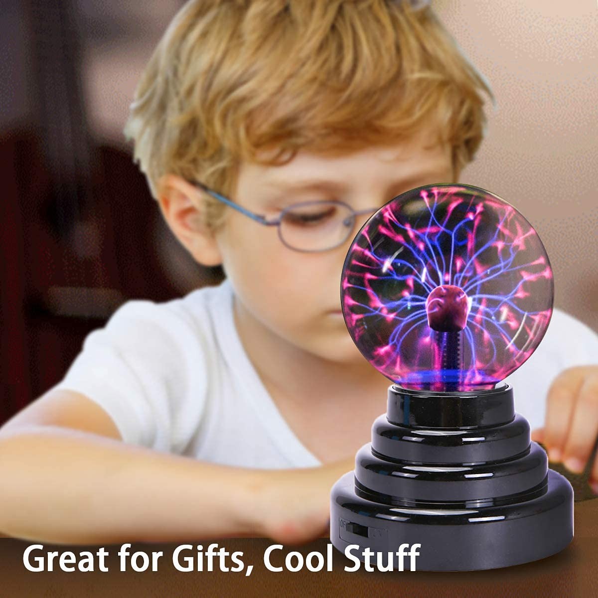 Stemclas Plasma Ball/Light/Lamp, Static Electricity Globe 3 Inch, Black