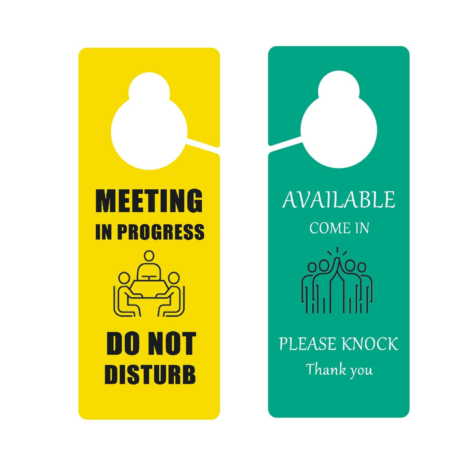 2 PCS Meeting In Progress Available Sign Office Door Hanger Status Indicator