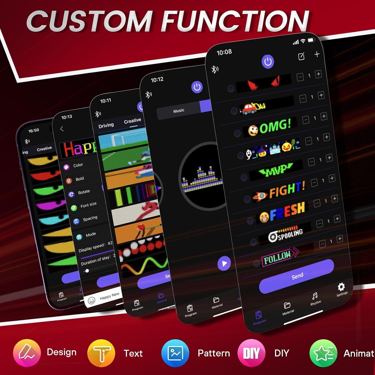 Full Color Scrolling LED Sign Bluetooth Control