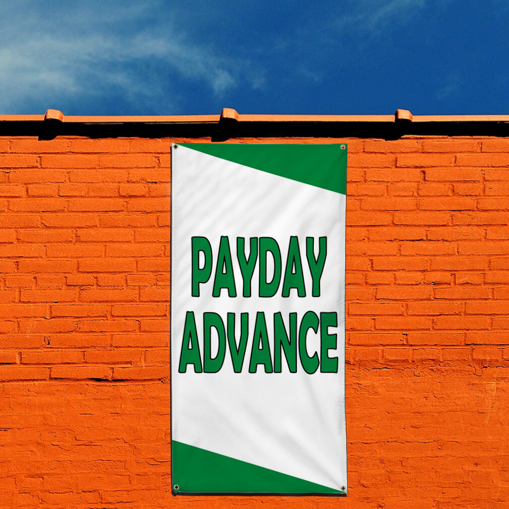 Vertical Vinyl Banner Multiple Sizes Payday Advance Business Business Outdoor