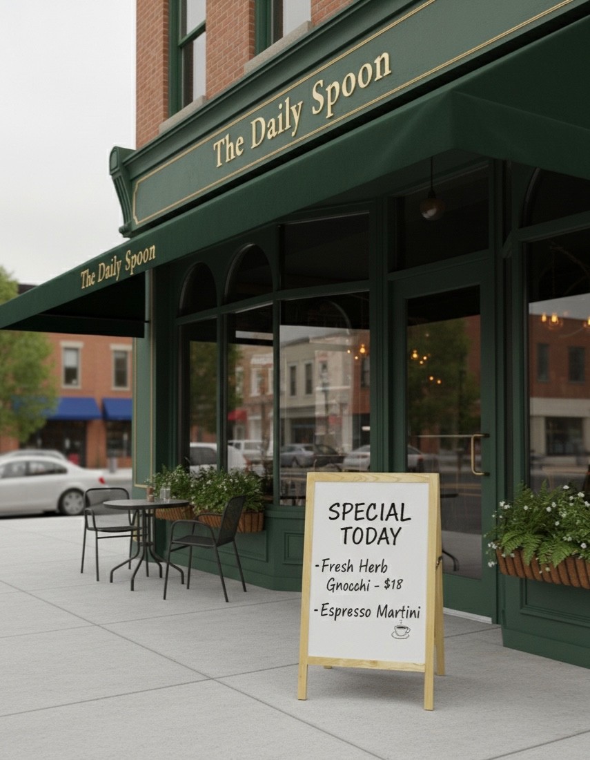 A Frame Sign / Sidewalk Sign- Heavy Solid Wood, Indoor Or Outdoor.