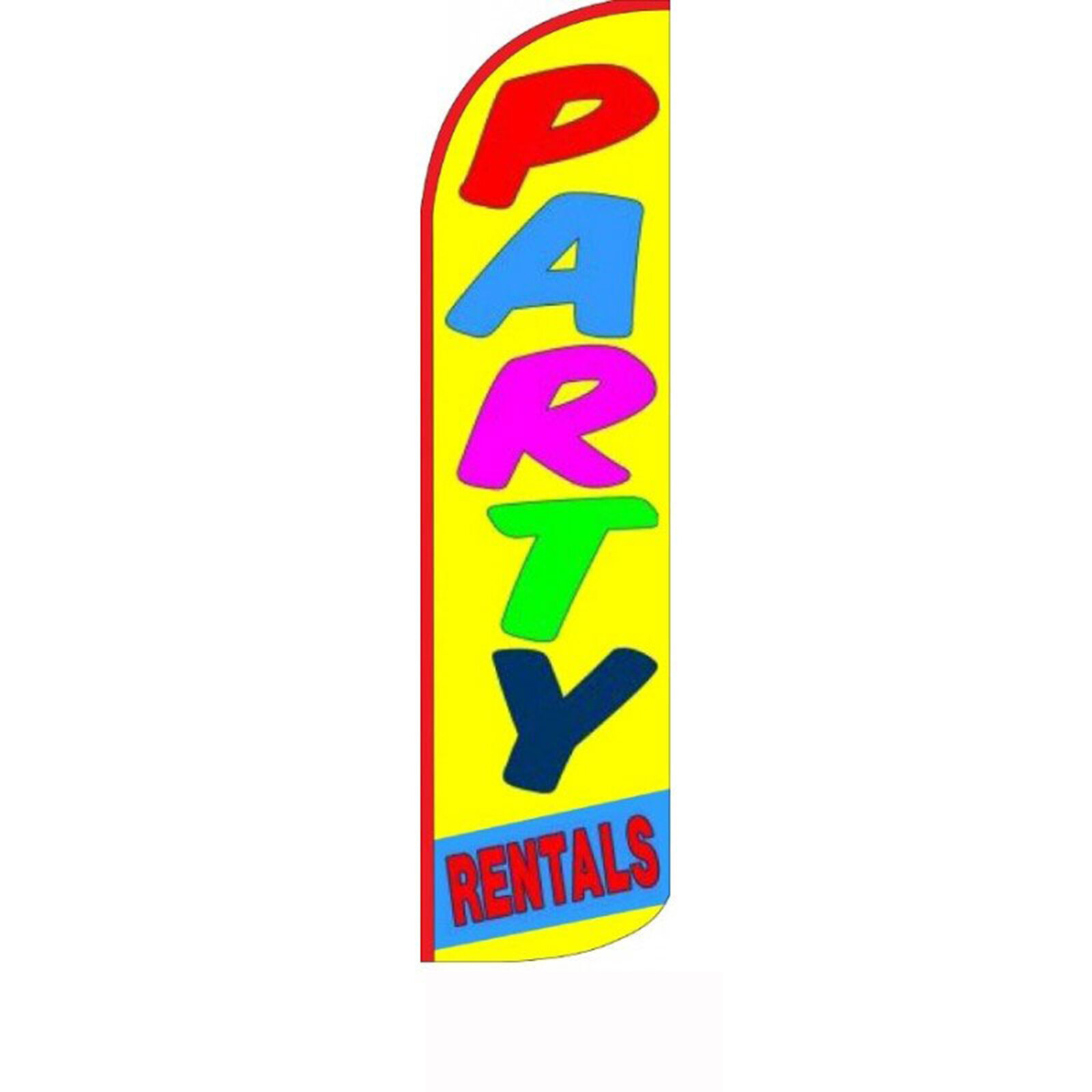 Party 2 1/2 ft X 11 1/2 ft Windless Swooper Flag (Hardware Not Included)
