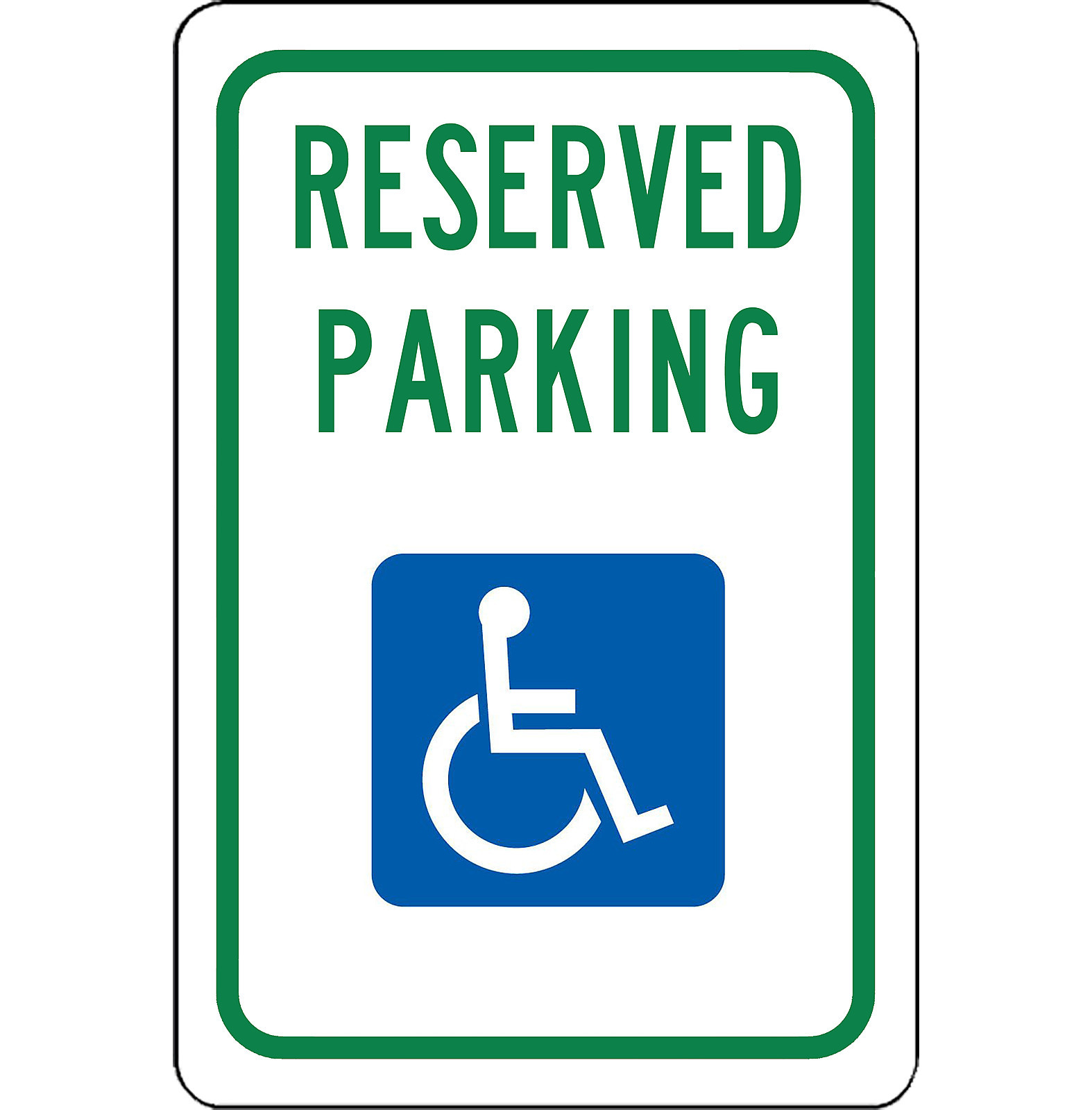 Handicap Reserved Parking Aluminum Sign Safety and Street Sign