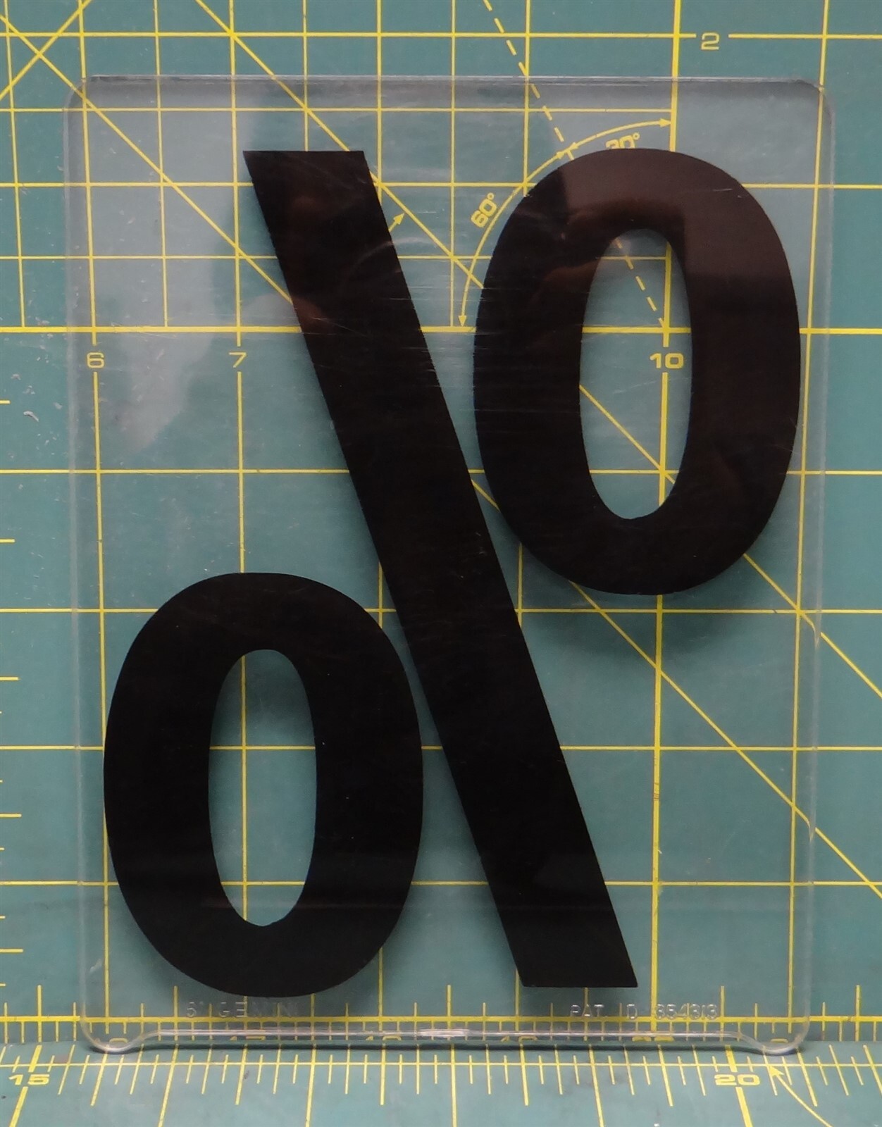 Percentage 0/0 7″ x 5″ Acrylic Wagner Zip-Change Marquee Sign Changeable Letter