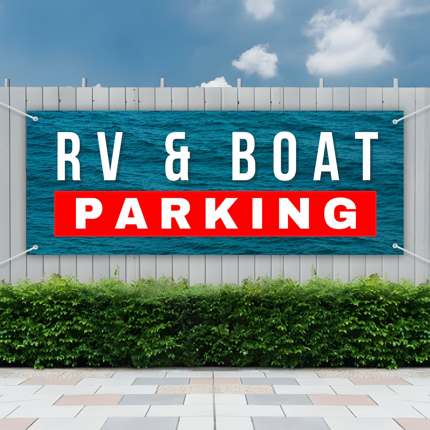 RV & BOAT PARKING Ready Design Outdoor Banner 440gsm Thickness (Long Lasting)
