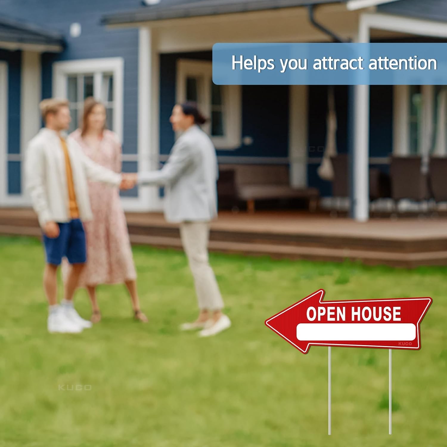 Open House Signs for Real Estate (9 Pcs), 6 Pcs Directional Arrows Signs, 3 Pcs