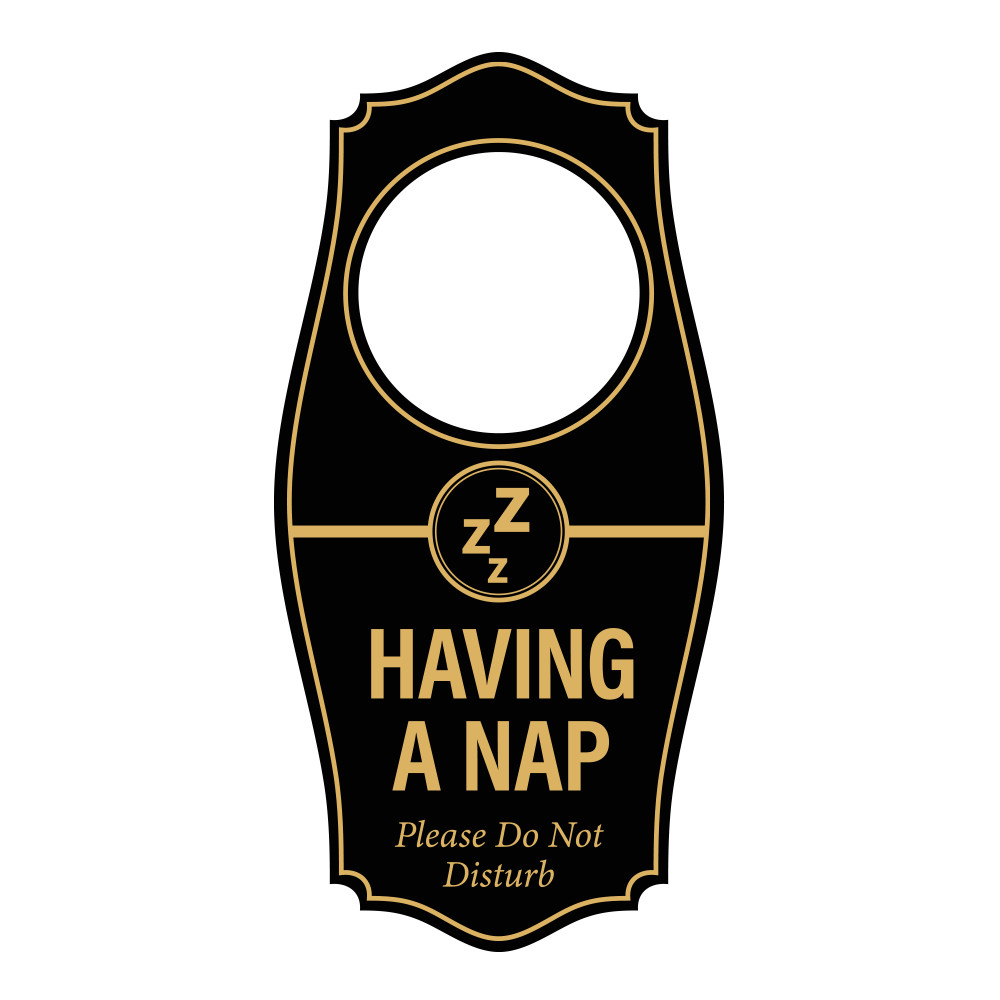 Signs ByLITA Having a Nap. Please Do Not Disturb Door Hanger