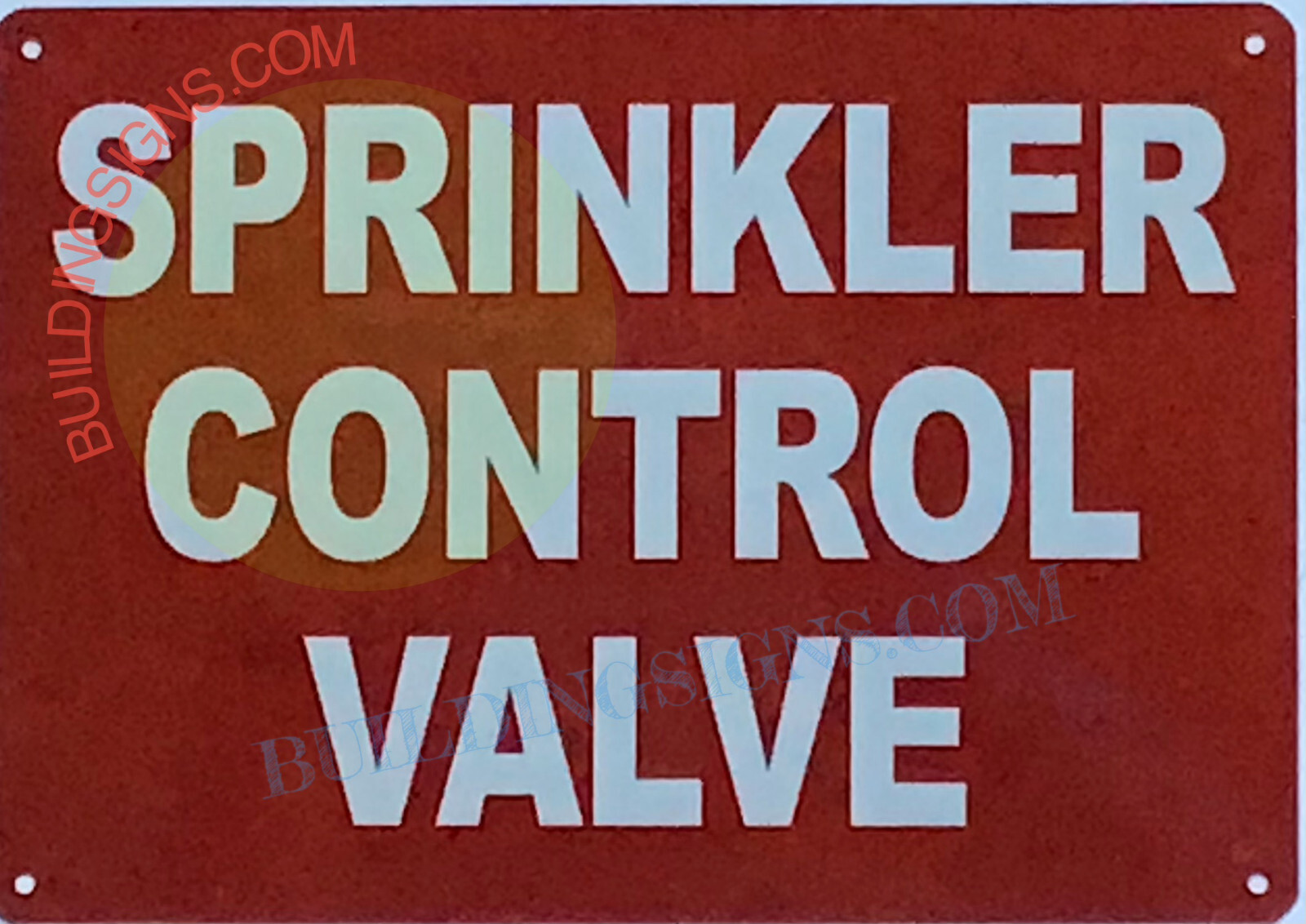 SPRINKLER CONTROL VALVE SIGN-(7×10, Red, Aluminum)-REF24-1027