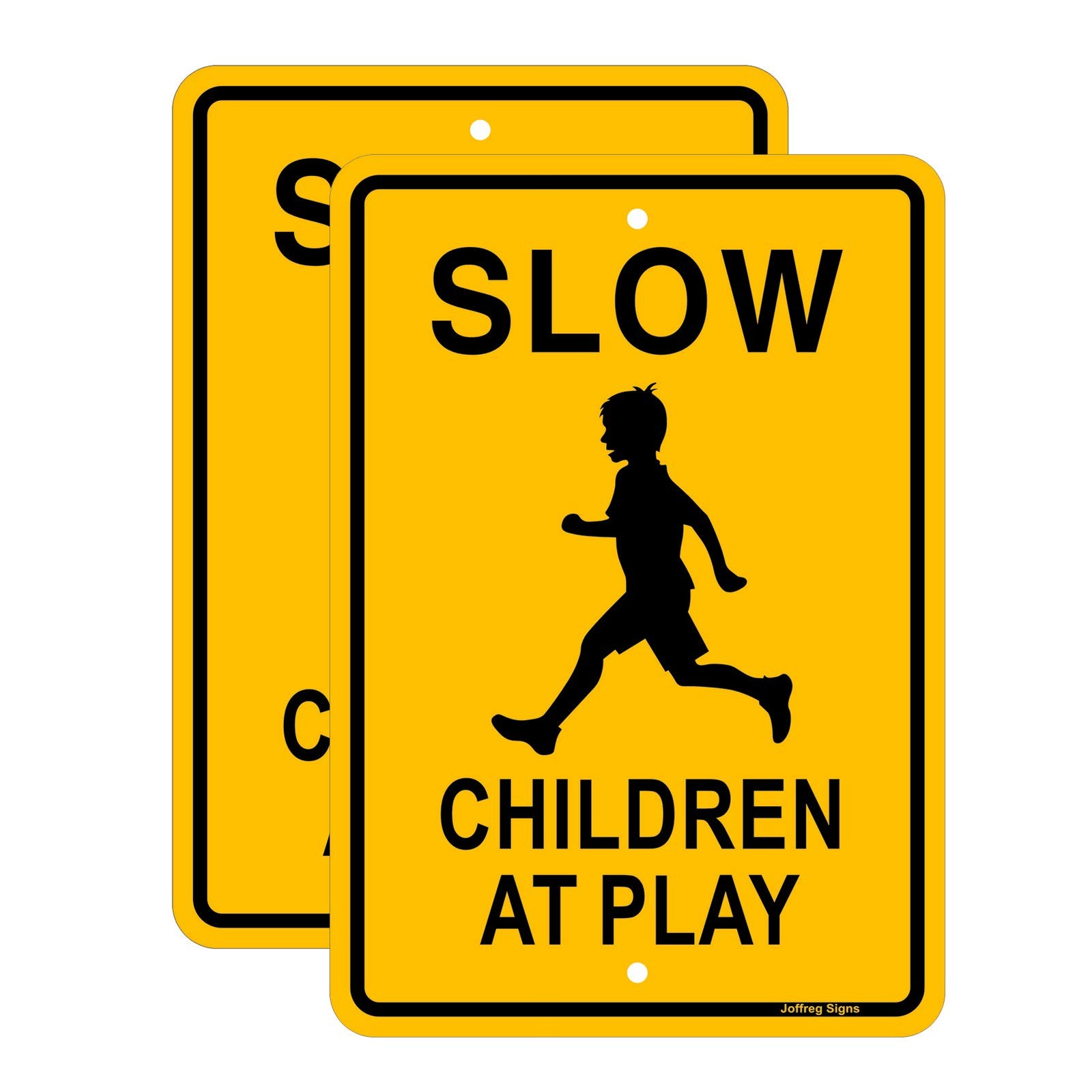 Joffreg Slow Children at Play,Slow Down Sign,17 x 12 Inches,Reflective Alumin…