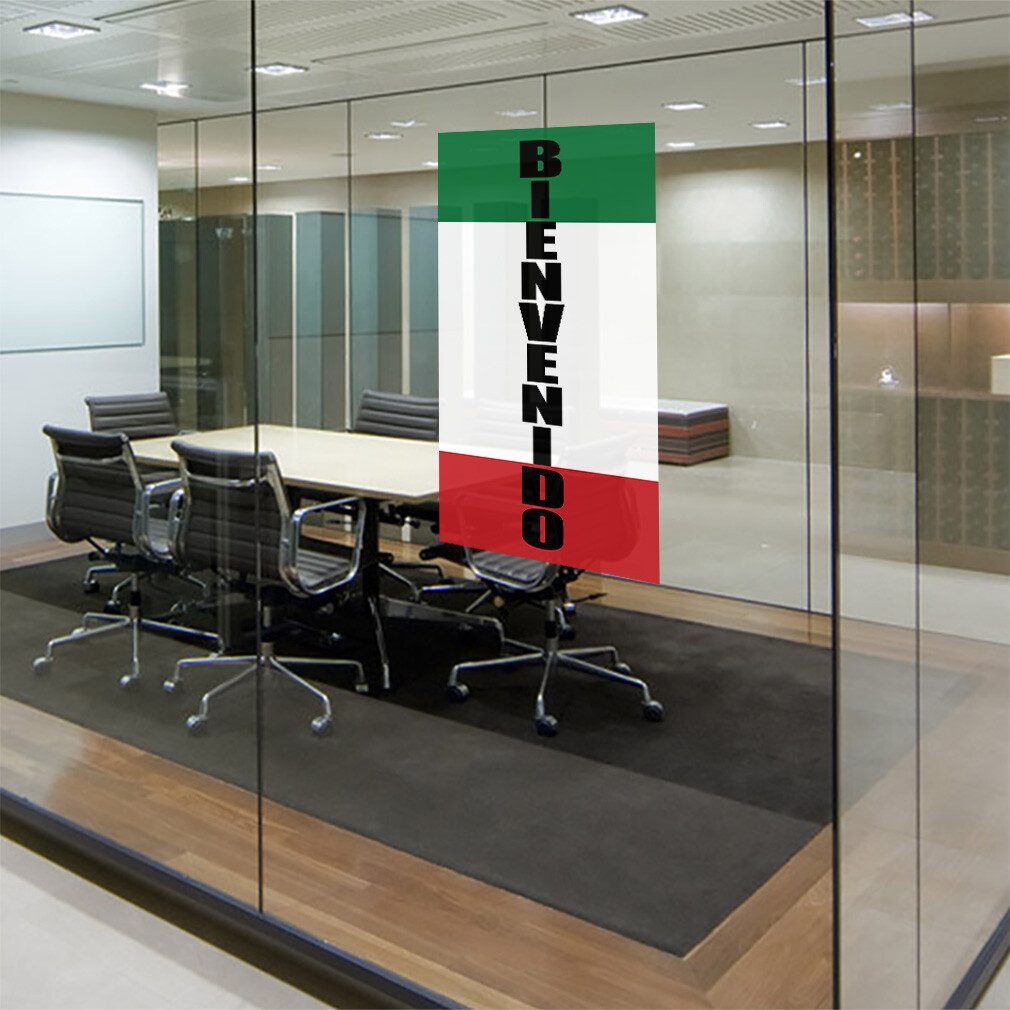 Door Decals Vertical Vinyl Stickers Multiple Sizes Bienvenido Welcome Vinyl