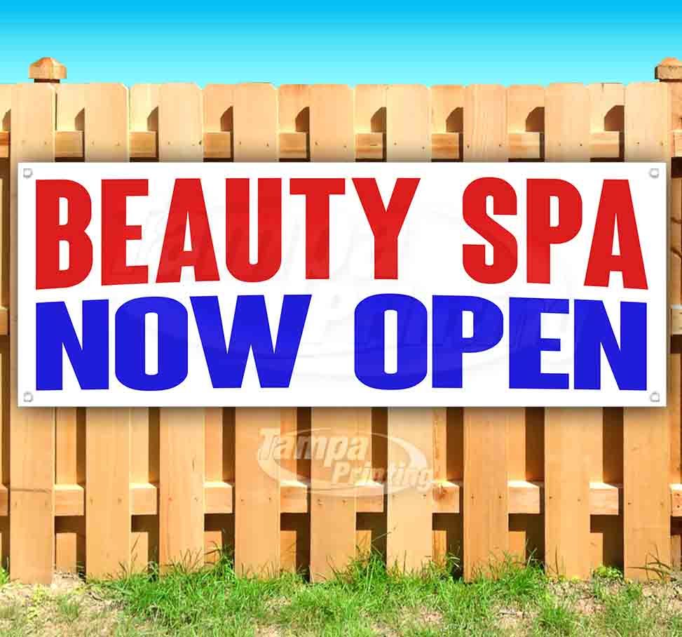 BEAUTY SPA NOW OPEN Advertising Vinyl Banner Flag Sign Many Sizes