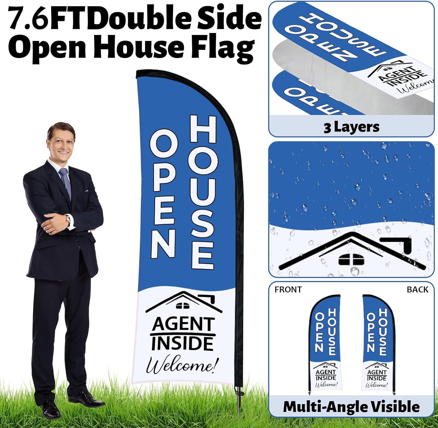 88 Pcs Open House Signs for Real Estate Agent Supplies, Double Sided Open House