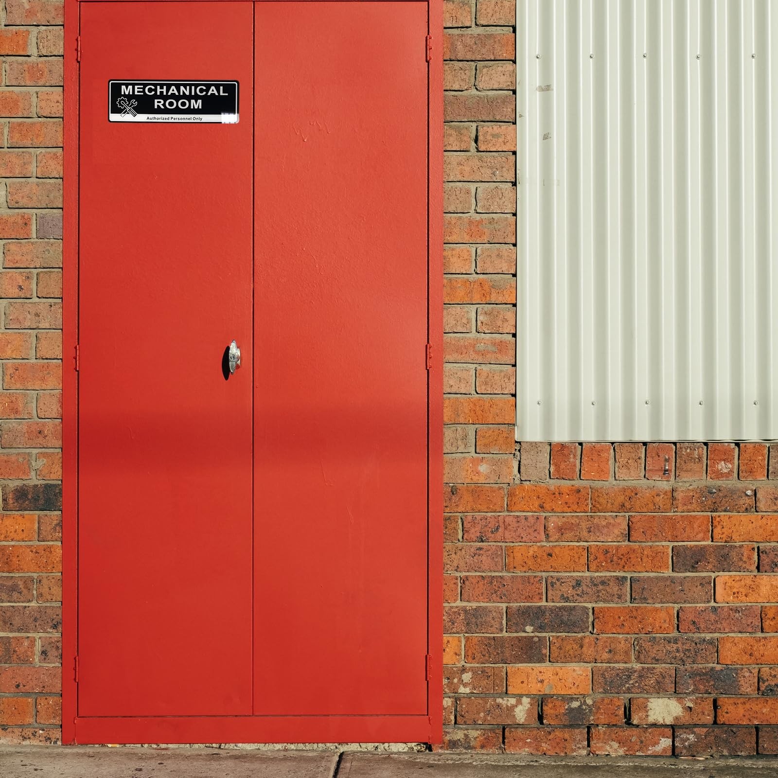 9×3 inch “Mechanical Room Authorized Personnel Only” Acrylic Door Sign B&W