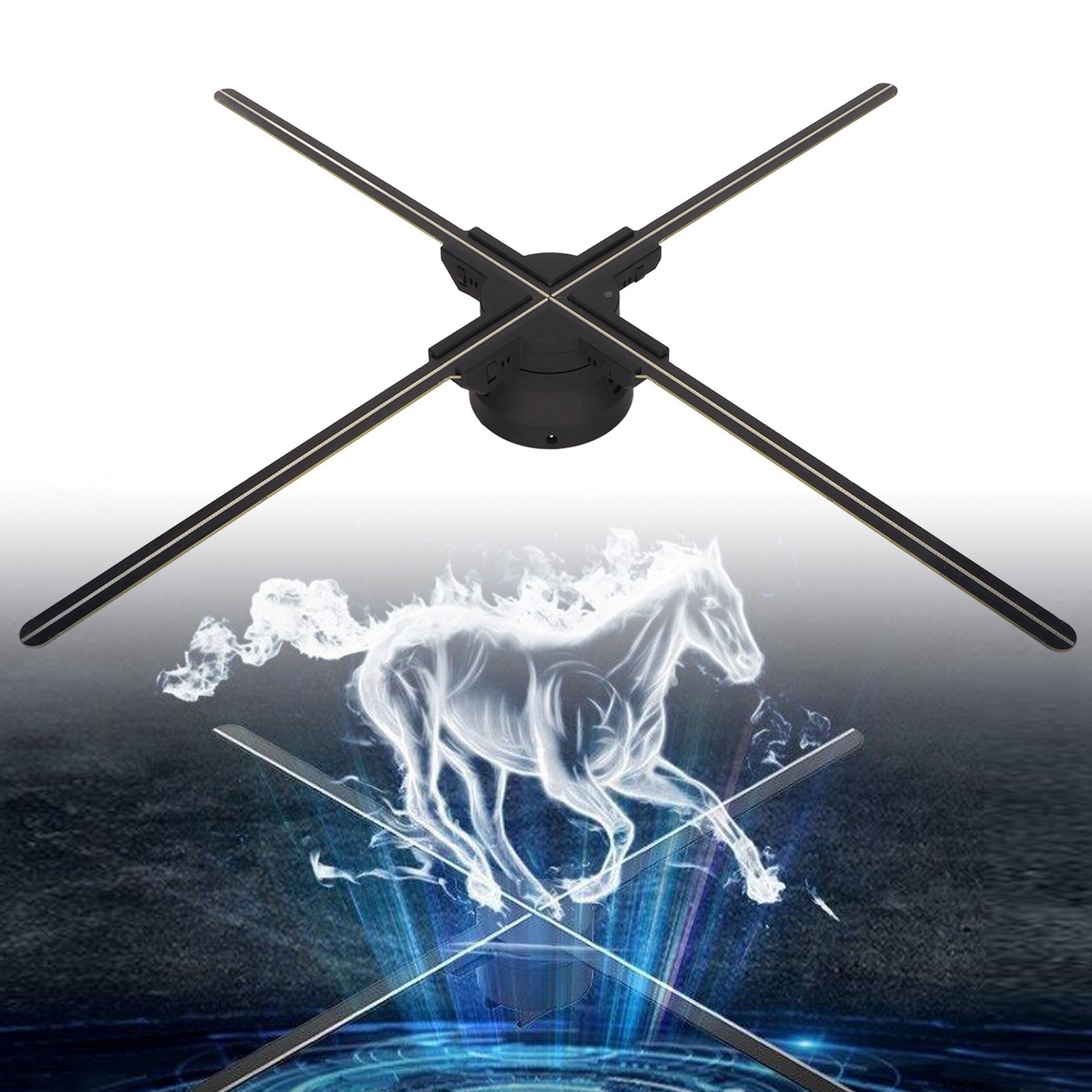 3D Hologram Fan 25.2″ 768 LED 1024x768P with Audio & Multi-Unit Splicing