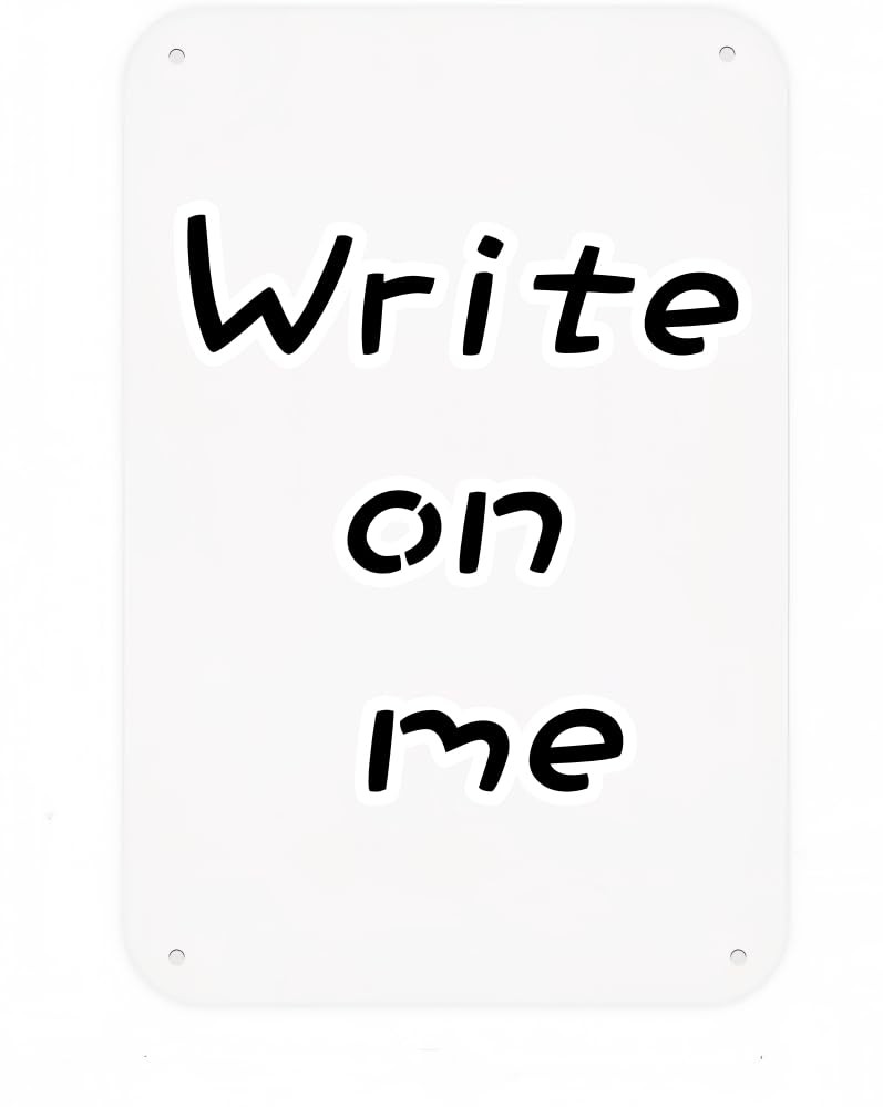 4-Pack White Blank Sign, 10″x 7″ Plastic