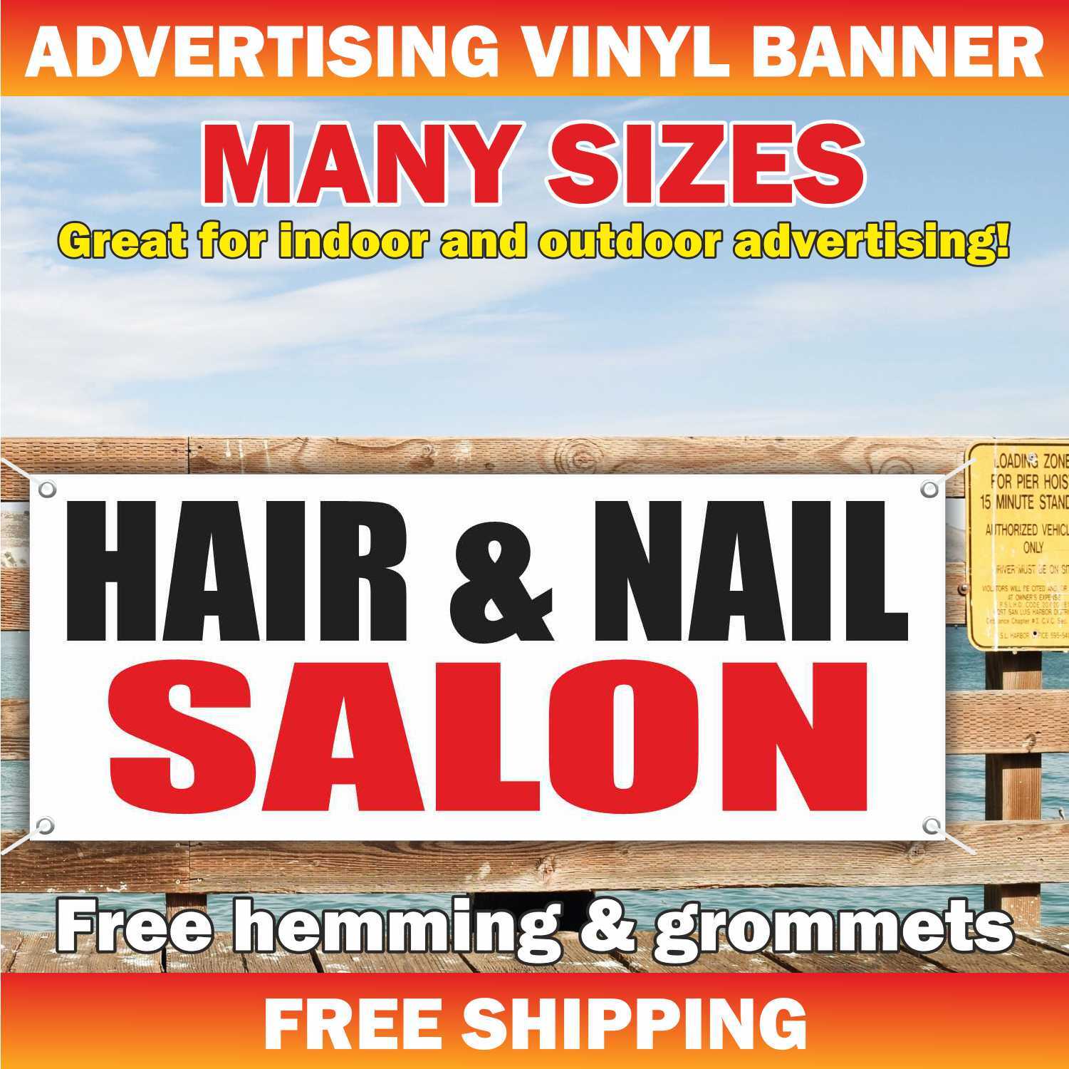 HAIR NALON SALON Advertising Banner Vinyl Mesh Sign beauty spa barber hair cuts