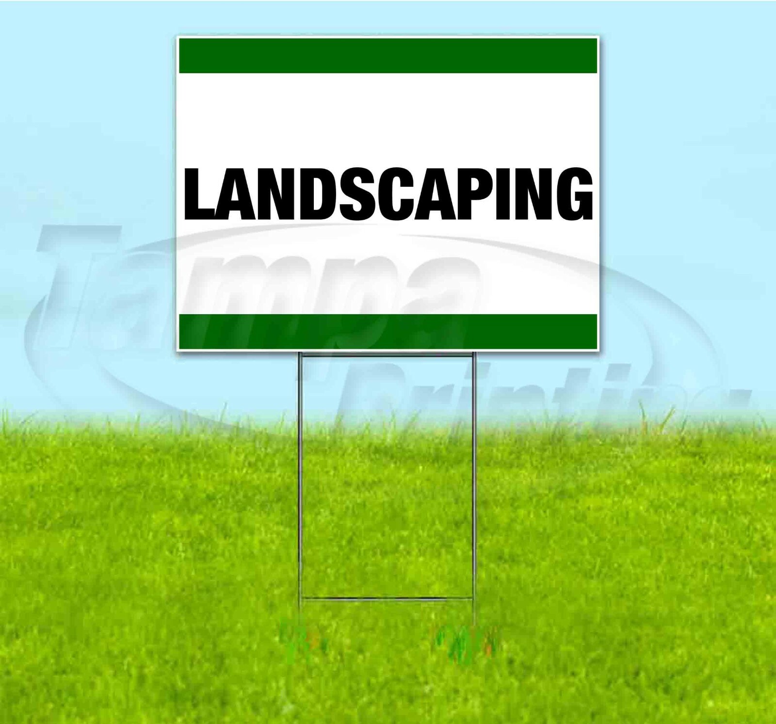 LANDSCAPING 18×24 Yard Sign WITH STAKE Corrugated Bandit USA BUSINESS SALE