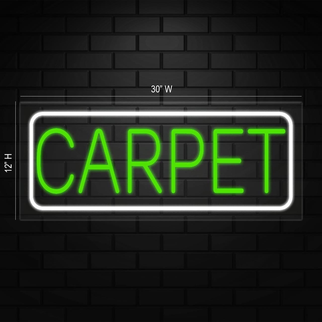 Carpet Neon Sign for Retail Displays | LED Flex Neon | 30″W x 12″H x 1″D