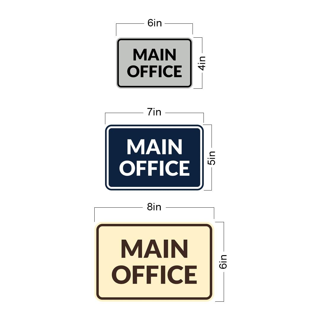 Classic Framed Main Office Sign Large Black Gold Wall Door Plaque Decor