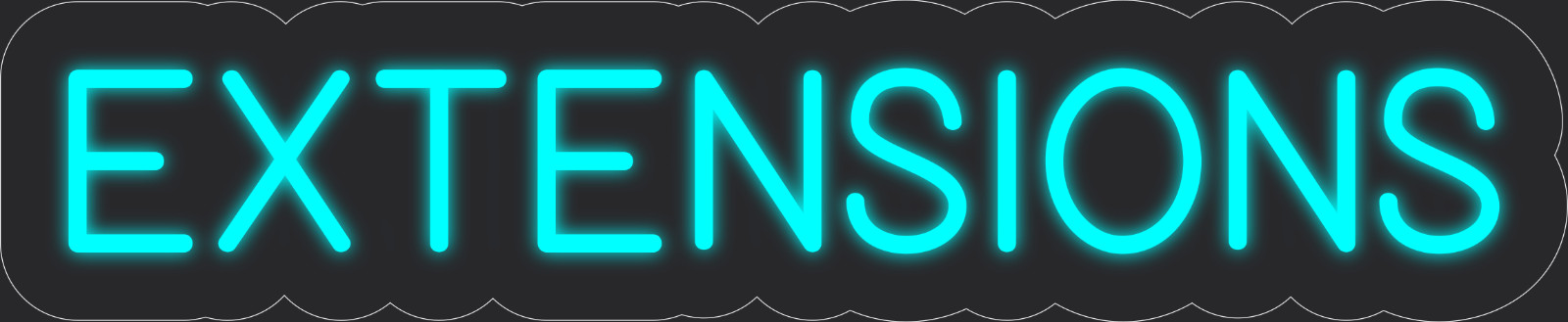 Extensions Neon LED Sign Business Wall Decor Lighted Store Sign 24 x 5 in.