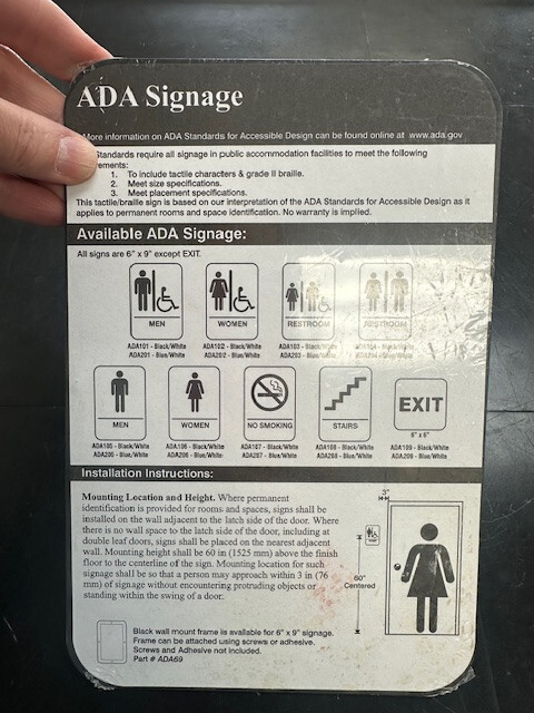 ADA Compliant Plastic Stairs Sign with Braille – 6″x9″