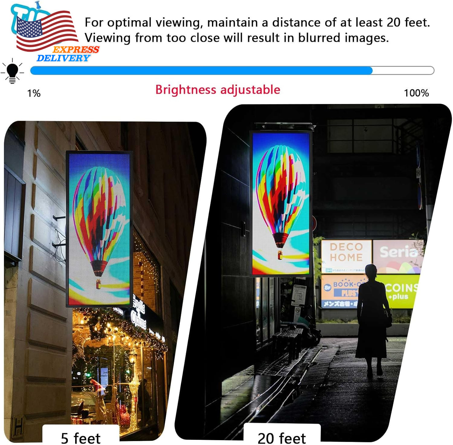 Led Signs Scrolling Programmable Digital Display Screen Outdoor Waterproof NEW