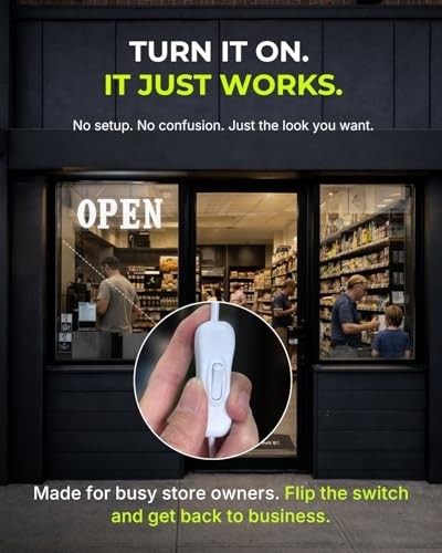 30″x10″ Super Bright LED Open Sign for Business – Unique Design, Hanging Install