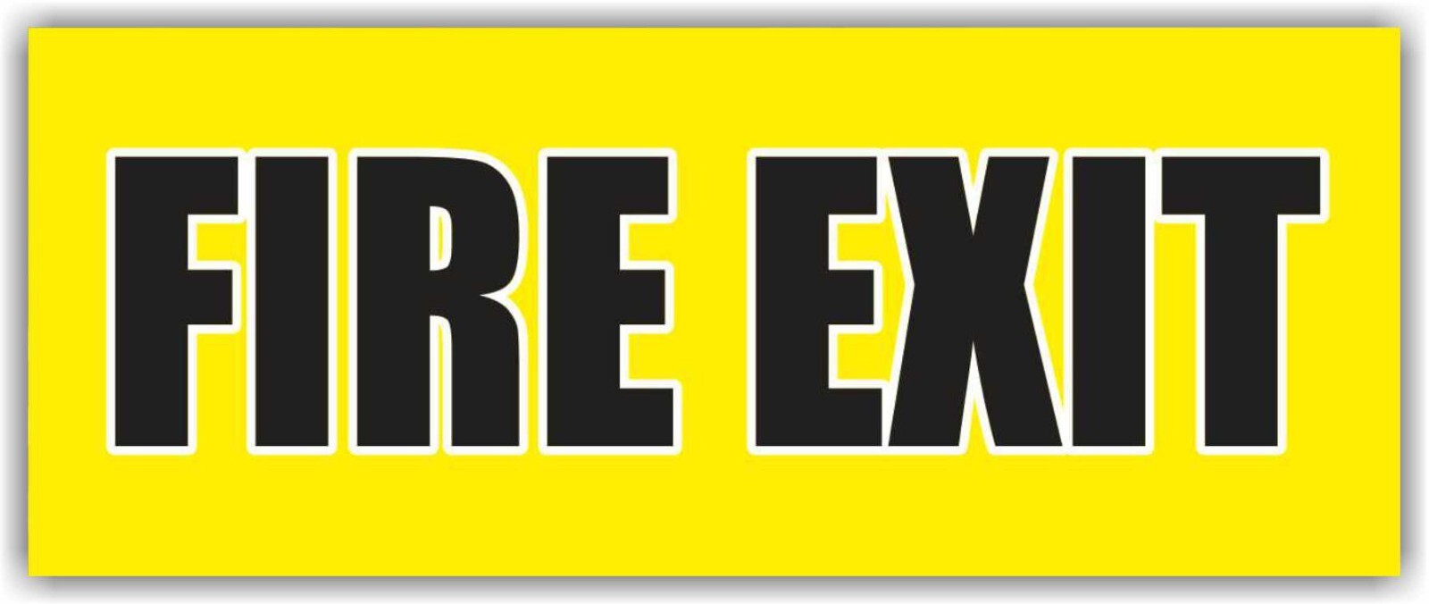 FIRE EXIT Advertising Banner Vinyl Mesh Sign Fireman Warning Parking Entrance
