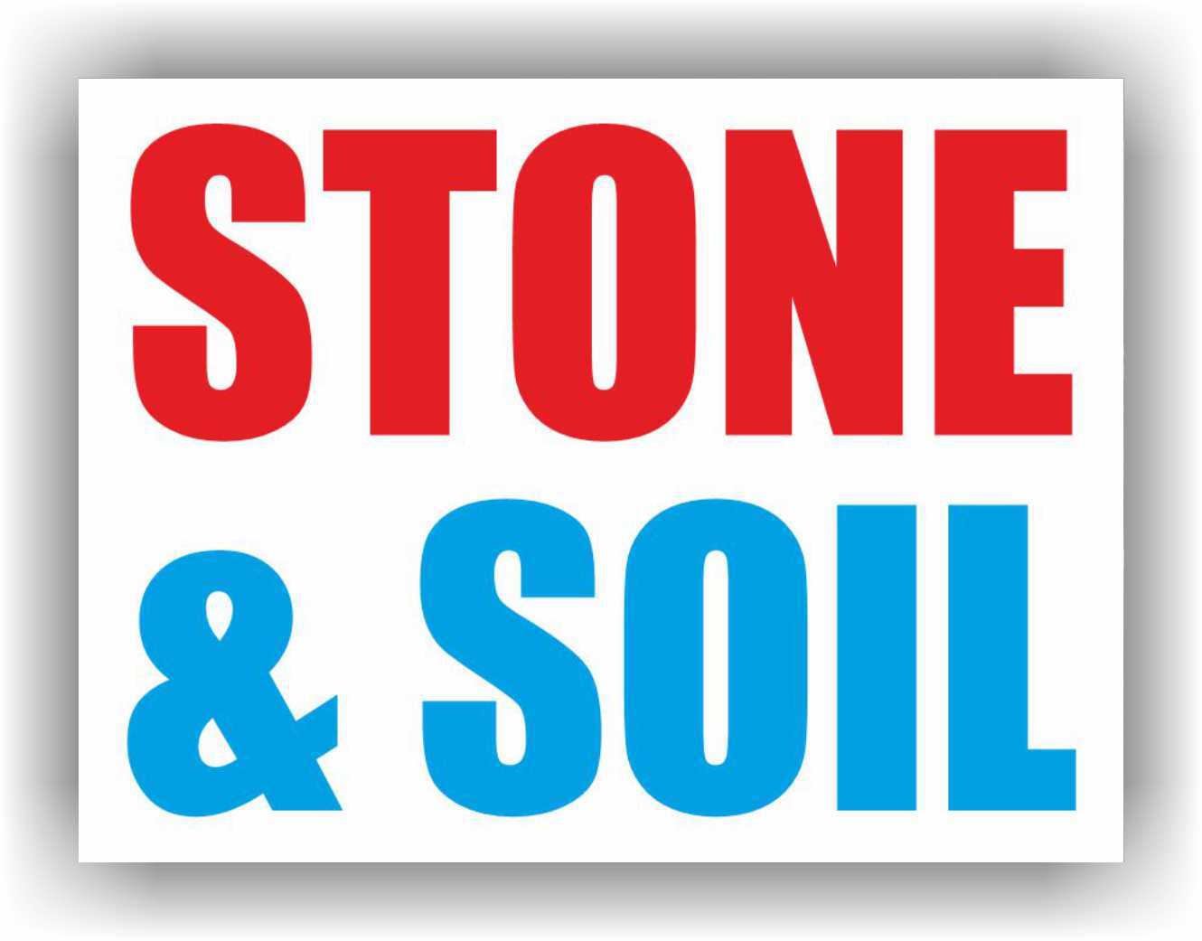 STONE & SOIL Yard Sign Corrugate Plastic with H-Stakes Lawn Sign