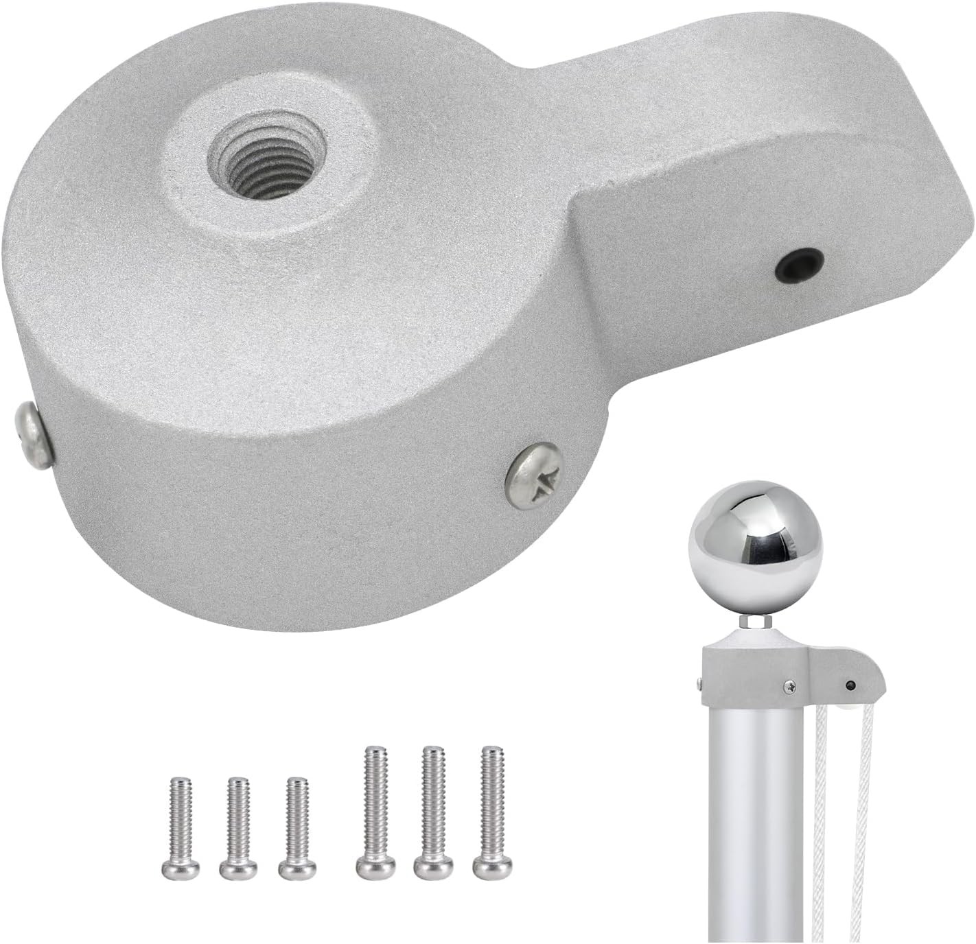 2 1/2″ Flag Pole Truck with Nylon Pulley, for 2″ to 2.6″ Diameter Flag Poles …