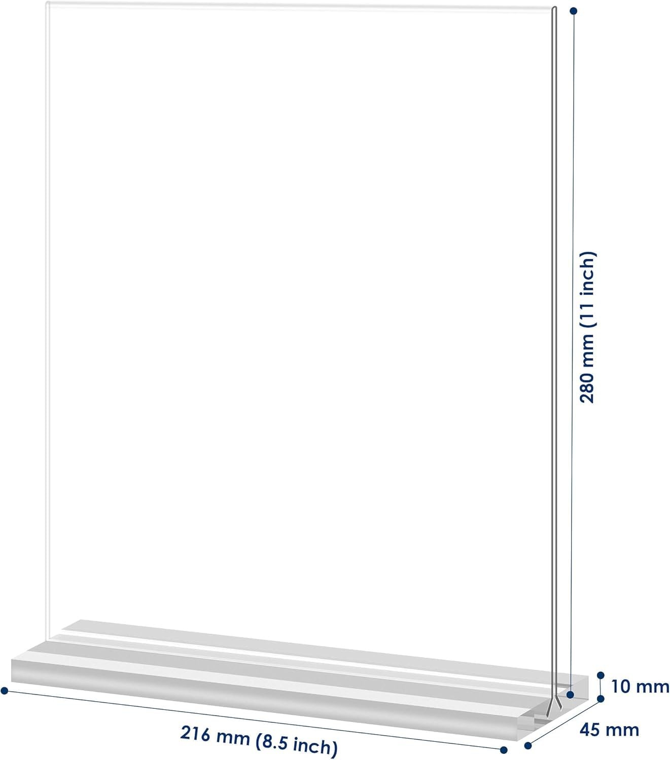 newnewshow 8.5×11 Clear Acrylic Sign Holder, Display 3 Pack 8.5×11, clear