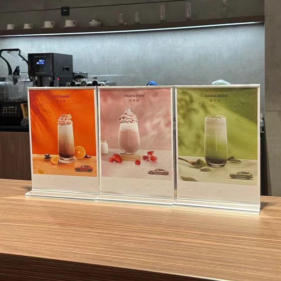 newnewshow 8.5×11 Clear Acrylic Sign Holder, Display 3 Pack 8.5×11, clear