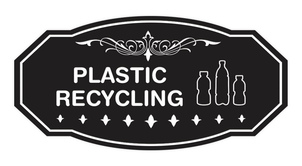 Signs ByLITA Victorian Plastic Recycling Wall or Door Sign